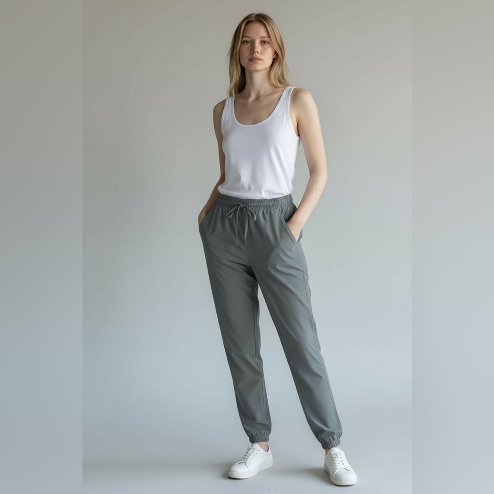 Athletic Works Women’s Gray Quick-Dry Joggers M (8–10) Active Stretch Pants - Picture 1 of 7